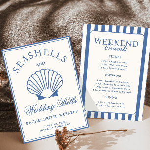 Seashells and Wedding Bells Bachelorette Itinerary Invitation