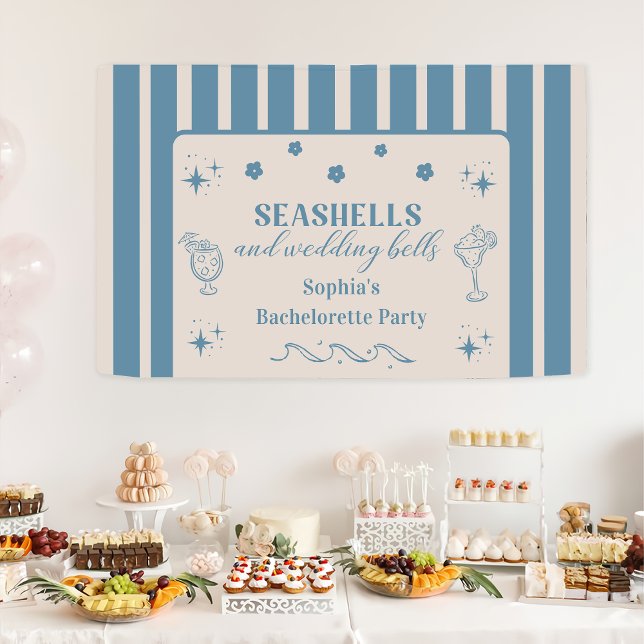 Seashells and Wedding Bells Bachelorette Party Banner (Creator Uploaded)