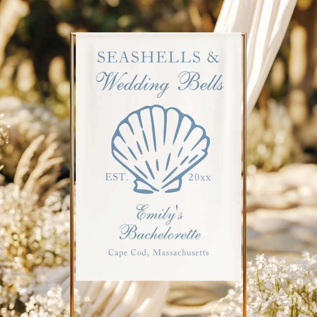 Seashells and Wedding Bells Bachelorette Party Banner (Creator Uploaded)