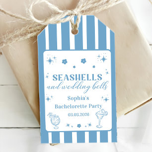 Seashells and Wedding Bells Bachelorette Party Gift Tags