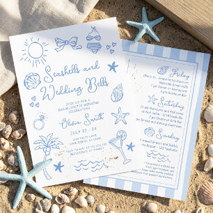 Seashells and Wedding Bells Bachelorette Party Invitation