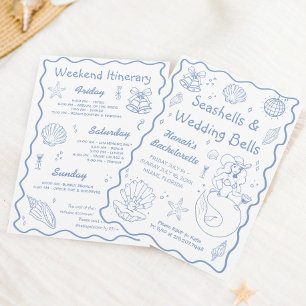Seashells and Wedding Bells Bachelorette Party  Invitation