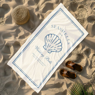 Seashells and Wedding Bells Bachelorette Weekend Beach Towel