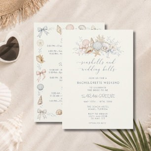 Seashells and Wedding Bells Bachelorette Weekend Invitation