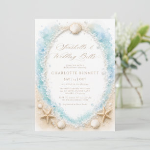 Seashells and Wedding Bells Beach Bridal Shower Invitation