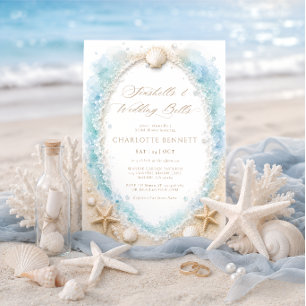 Seashells and Wedding Bells Beach Bridal Shower Invitation