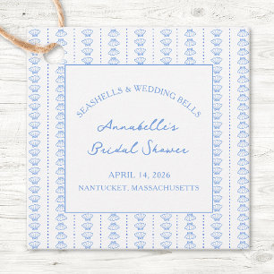 Seashells and Wedding Bells Bridal Shower  Favour Tags