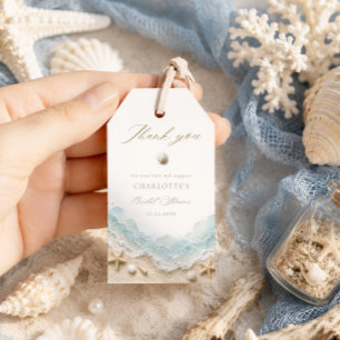 Seashells and Wedding Bells Bridal Shower Thanks Gift Tags