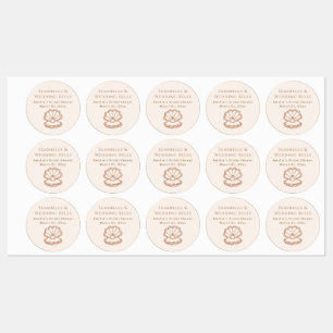 Seashells and Wedding Bells Gift Bag Sticker