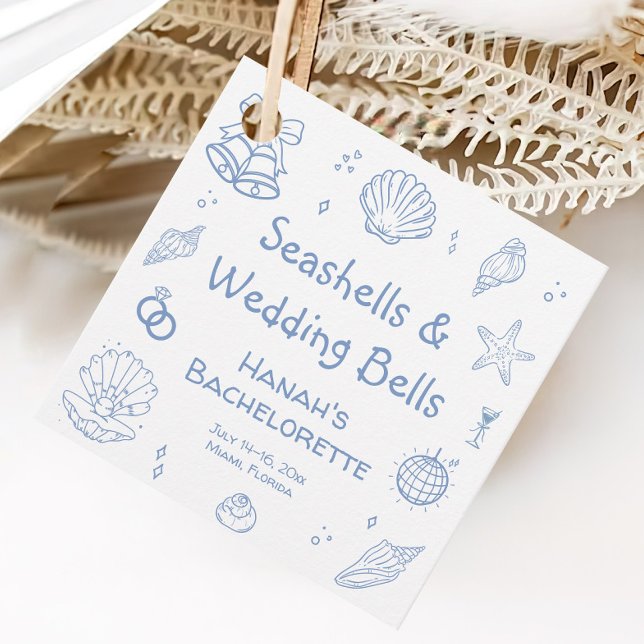 Seashells Bachelorette Party Favour Tags (Creator Uploaded)