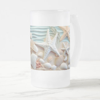 Seashells Beach 3D Mug – Sip the Ocean Breeze