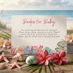 Seashells Beach Sea you soon Baby Shower Enclosure Card