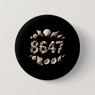 Seashells Beach Summer Ocean Vibes Coastal Style 6 Cm Round Badge