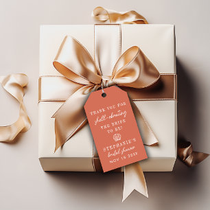 Seashells Beach Terracotta Bridal Shower Favour Gift Tags