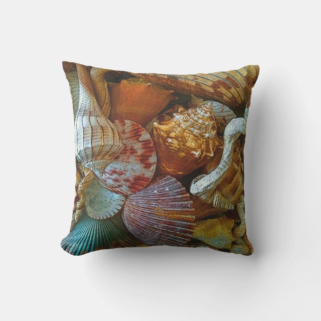 Seashells  Beach Theme Cushion (Front)