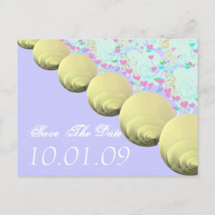 SeaShells Beach Wedding Announcement Postcard