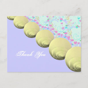 SeaShells Beach Wedding Thank You Postcard