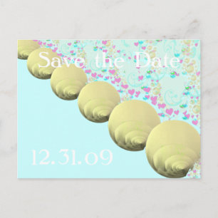 SeaShells BeachWedding Announcement Postcard