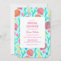 Seashells Bridal Shower Elegant Colourful CUSTOM
