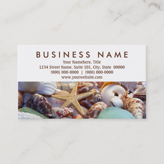 Seashells Business Cards (Front)