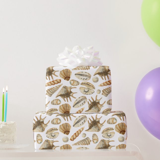 Seashells by the Seashore Wrapping Paper (Party Gifts)