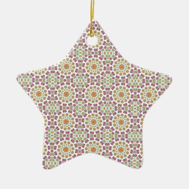 Seashells Ceramic Tree Decoration (Front)