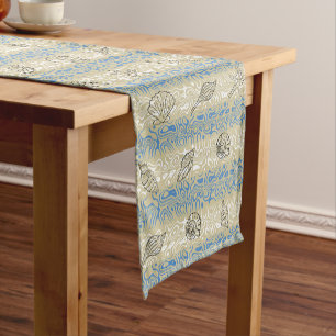 Seashells Coast Water Beach Waves  Short Table Runner