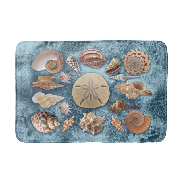 Seashells collection bath mat (Front)