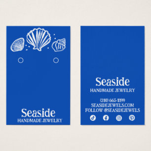 SEASHELLS Earring Necklace Jewellery Display Card