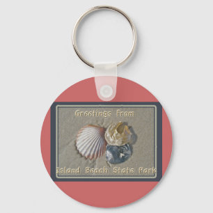 Seashells Greetings From IBSP Seaside Park NJ Key Ring