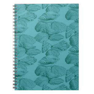 Seashells in Aqua Notebook