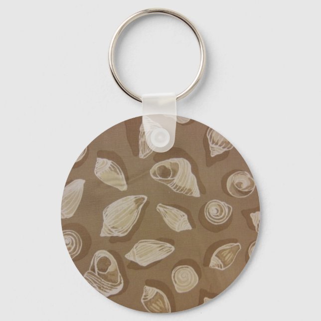 Seashells in Sand Key Ring (Front)