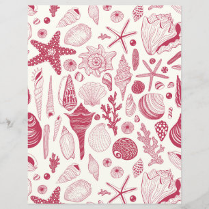 Seashells in Viva Magenta- Colour of the Year 2023