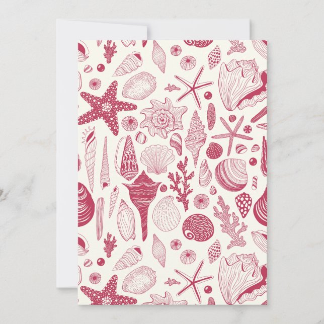 Seashells in Viva Magenta- Colour of the Year 2023 (Front)