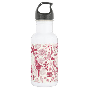 Seashells in Viva Magenta- Colour of the Year 2023 532 Ml Water Bottle