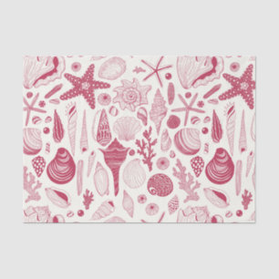 Seashells in Viva Magenta- Colour of the Year 2023 Tissue Paper