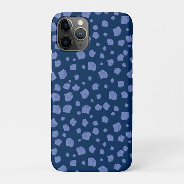 Seashells Navy Blue Beach Conch Collector Summer Case-Mate iPhone Case (Back)