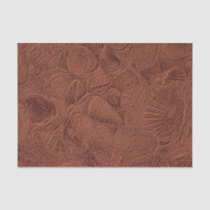 Seashells Ocean Beach Terracotta Earth Tone Tissue Paper