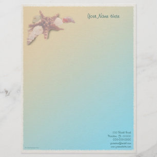 Seashells on a Beach Customised Letterhead