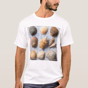 Seashells On Anchor Backdrop T-Shirt