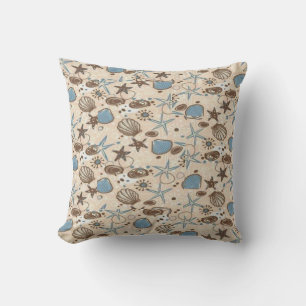 Seashells On Sand Cushion
