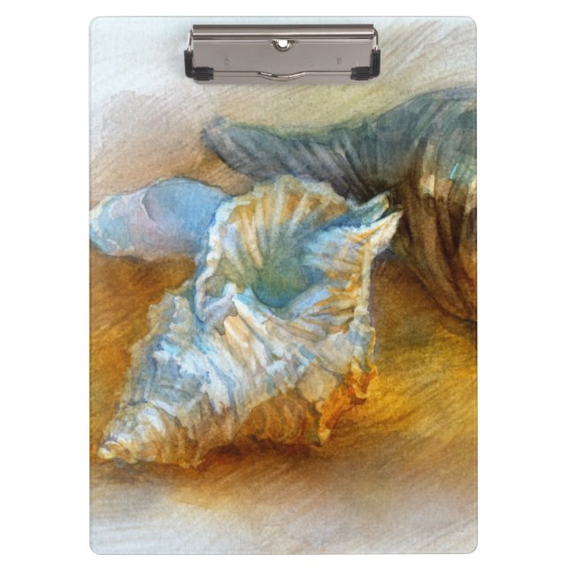 Seashells on the beach clipboard (Front)
