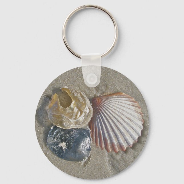 Seashells on the Beach Coordinating Items Key Ring (Front)