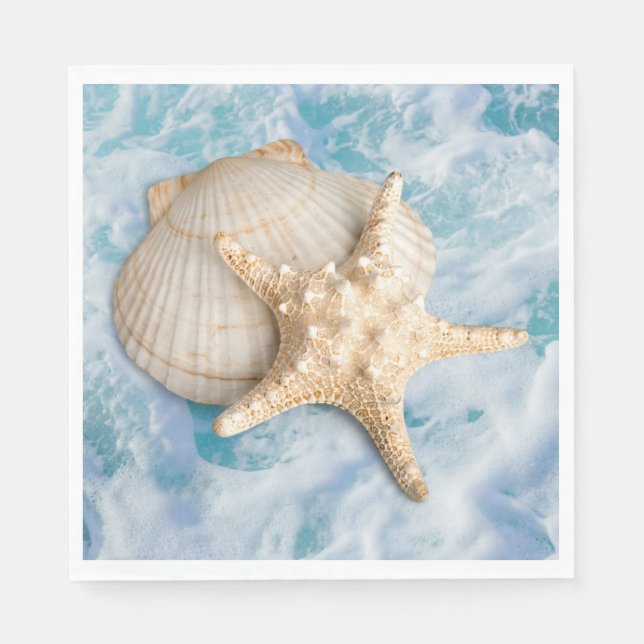 Seashells On The Beach Napkin (Front)