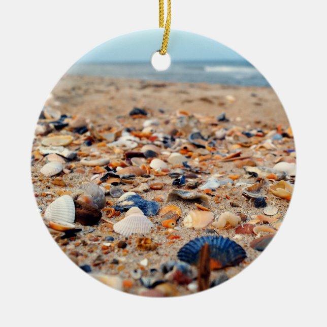 Seashells on the Beach Ornament (Front)