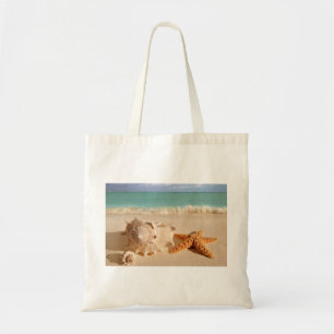Seashells on the beach tote bag