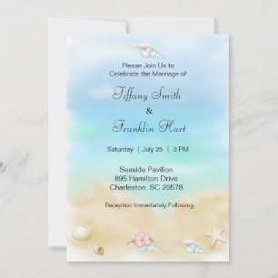 Seashells on the Beach Wedding Invitations