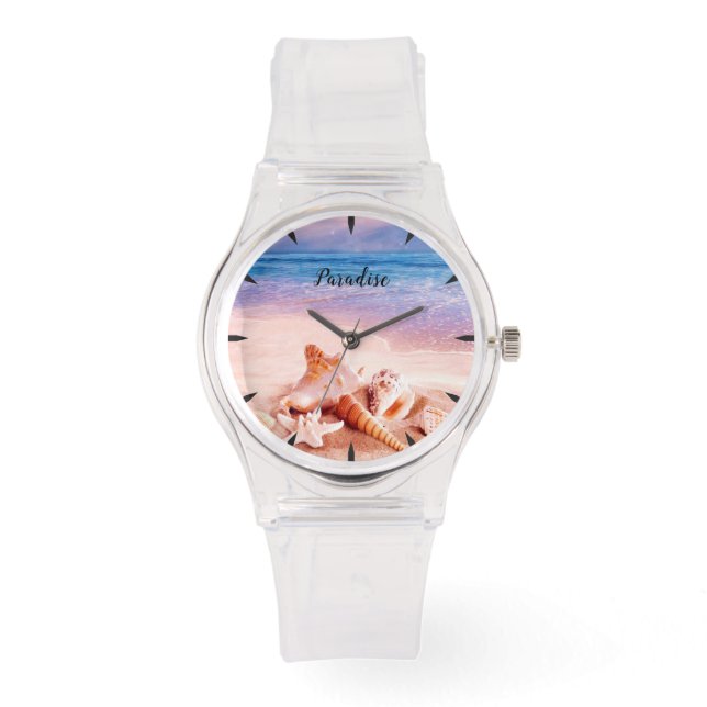 Seashells on the Sea Beach Paradise Watch (Front)