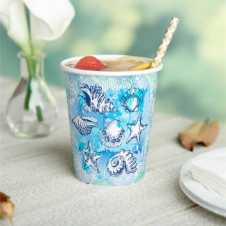 Seashells  paper cups