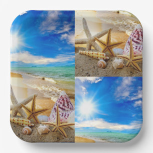Seashells Paper Plates